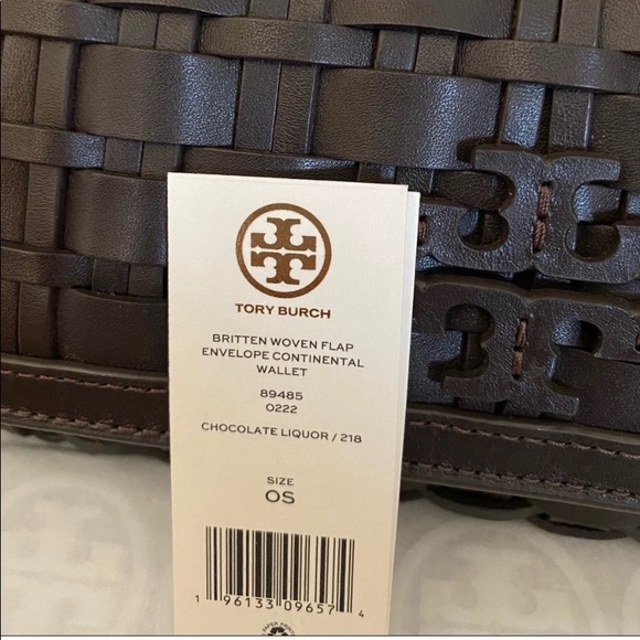 🚫SOLD🚫🍀NEW🍀Tory Burch Britten woven flap envelope continental wallet - Picture 7 of 7